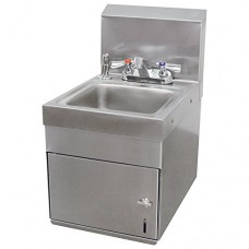 Advance Tabco 7-PS-88 Space Saver Wall Mounted Hand Sink with Undermount Paper Towel Dispenser - 12" x 16" - B01JUXMLIG